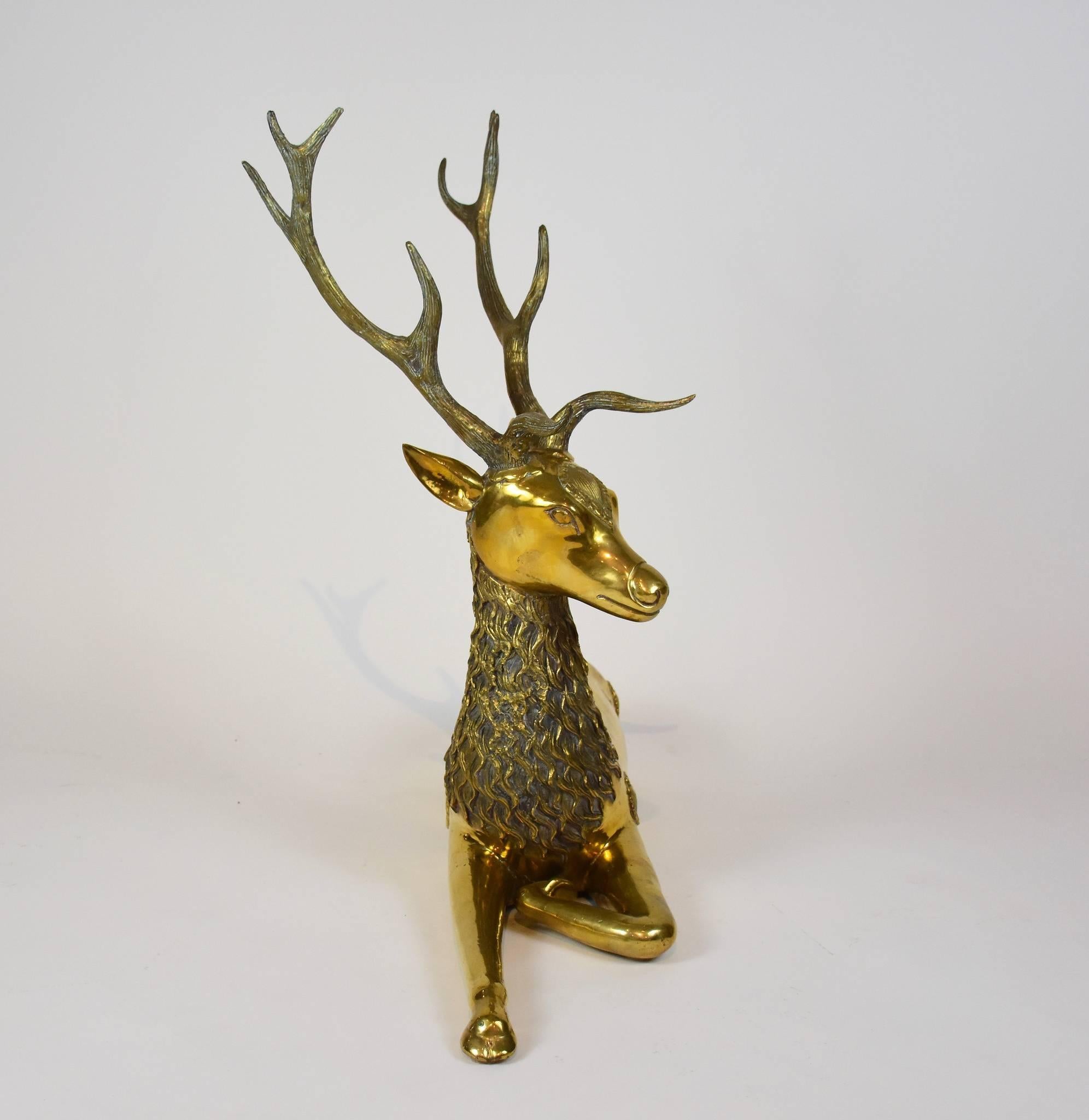 vintage brass reindeer
