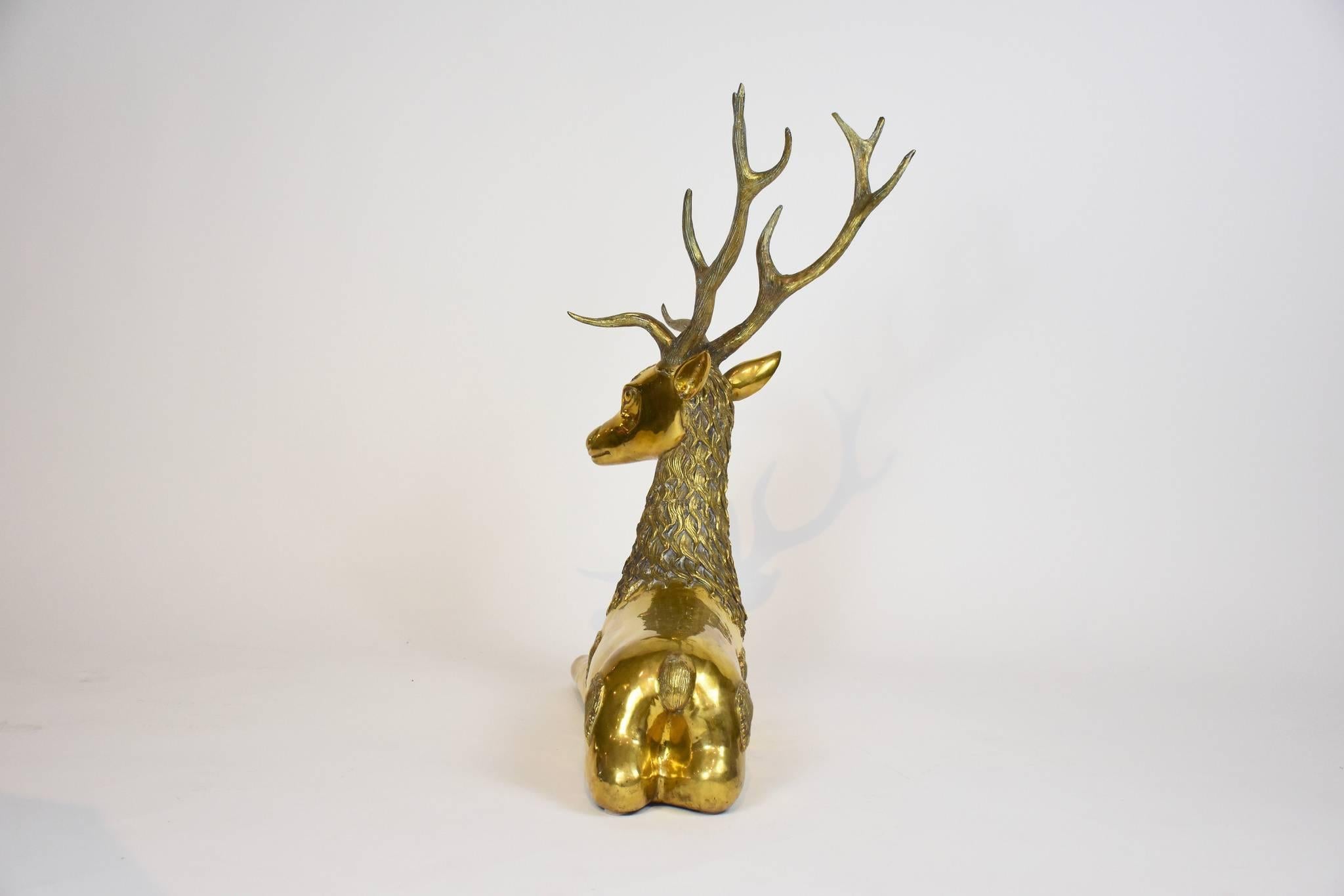 brass deer vintage