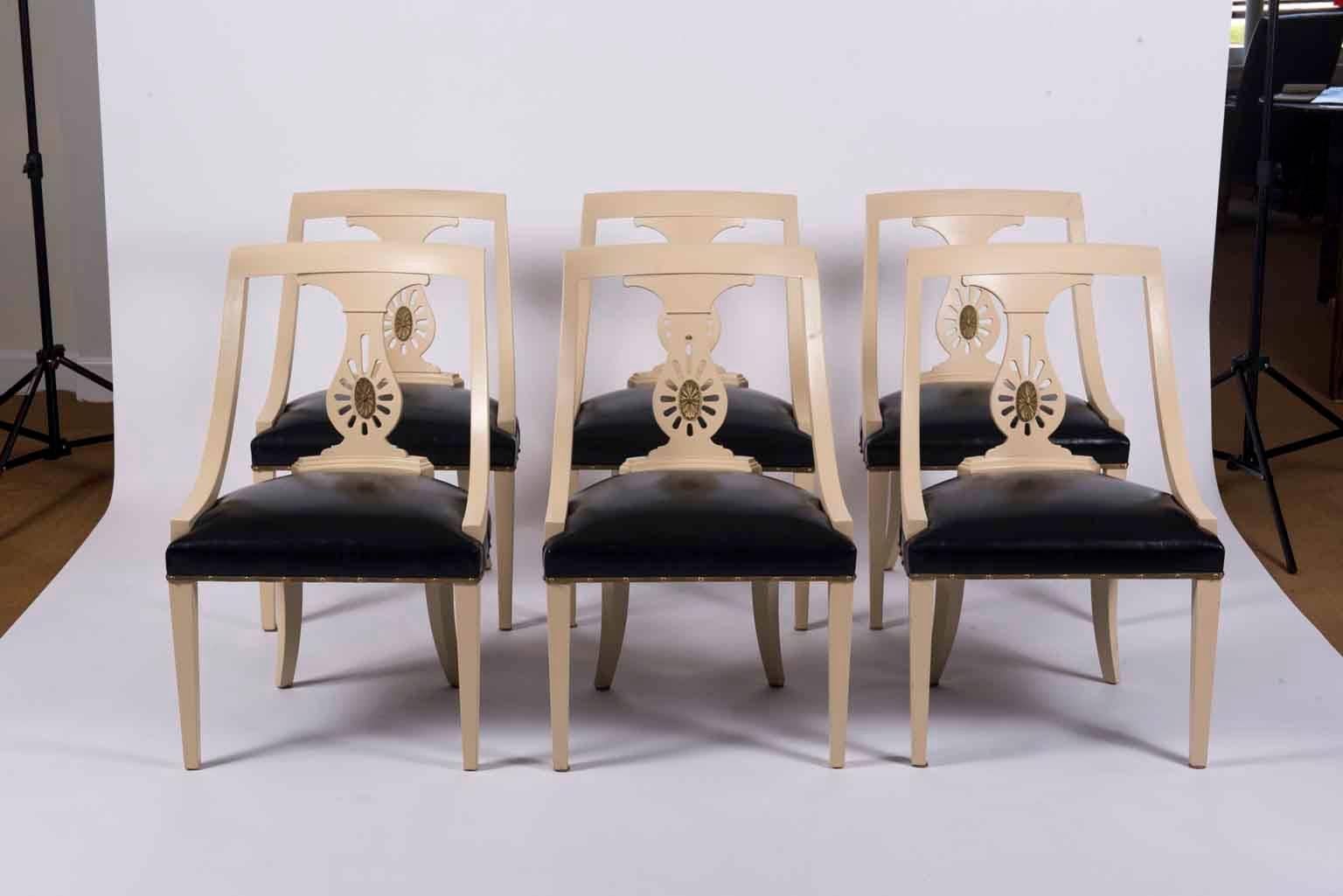 20th Century Set of Six Renzo Rutili Dining Chairs