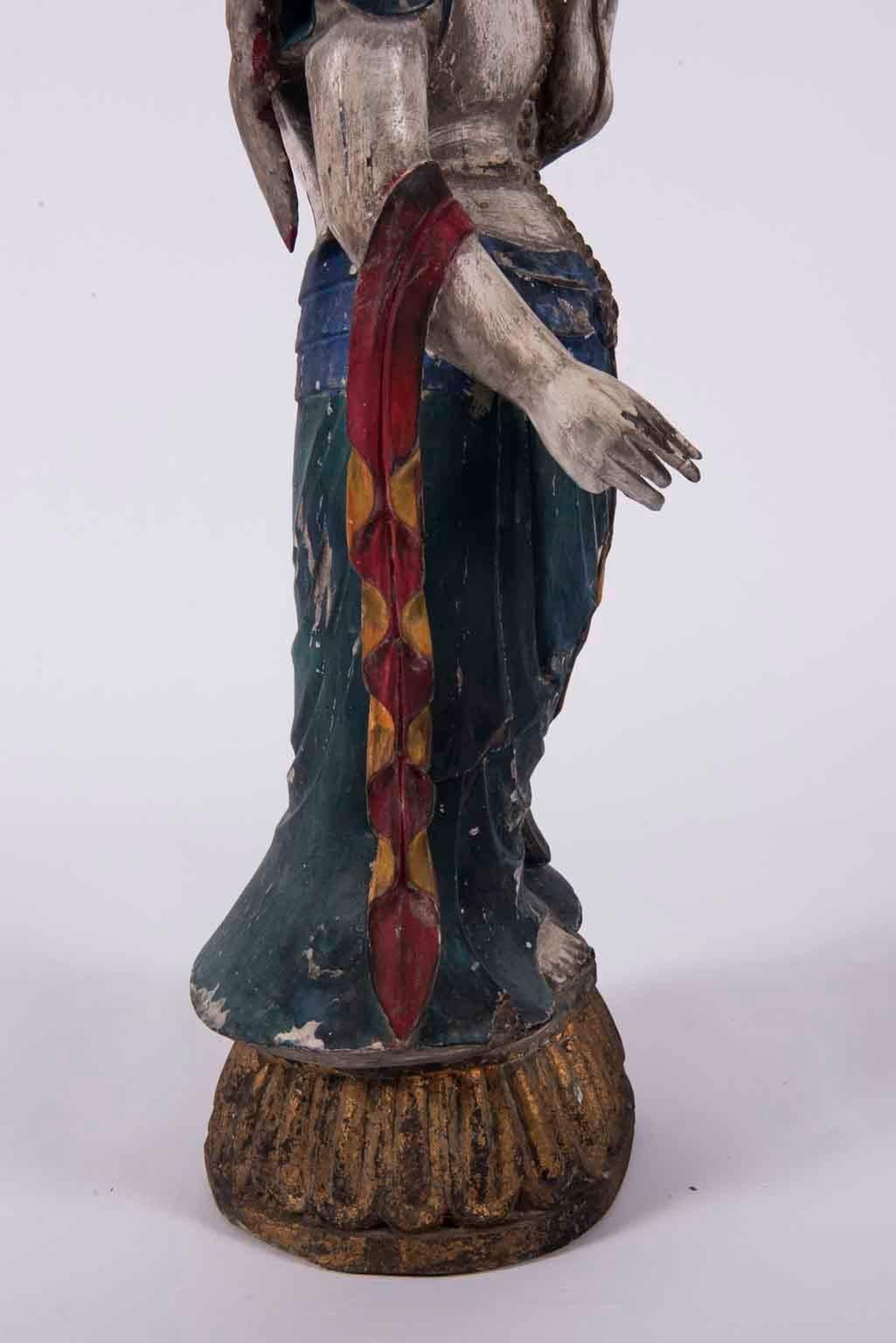 20th Century Carved Guan Yin For Sale 2