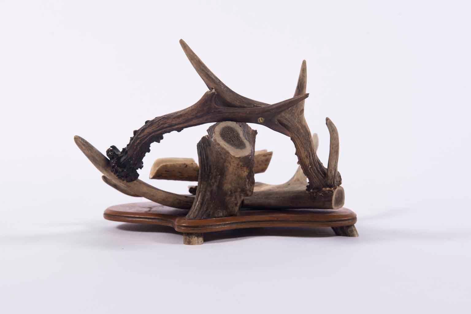 A late 19th century French antler desk set.