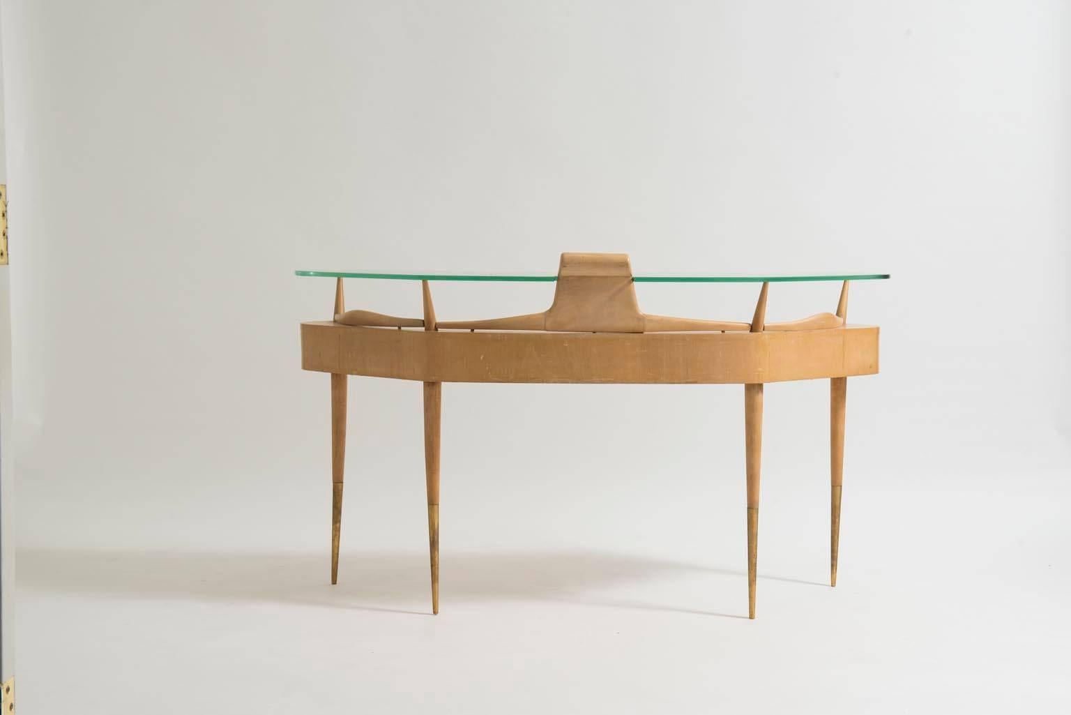 Italian Mid-Century Modern Dressing Table Attributed to Gio Ponti In Good Condition In Houston, TX