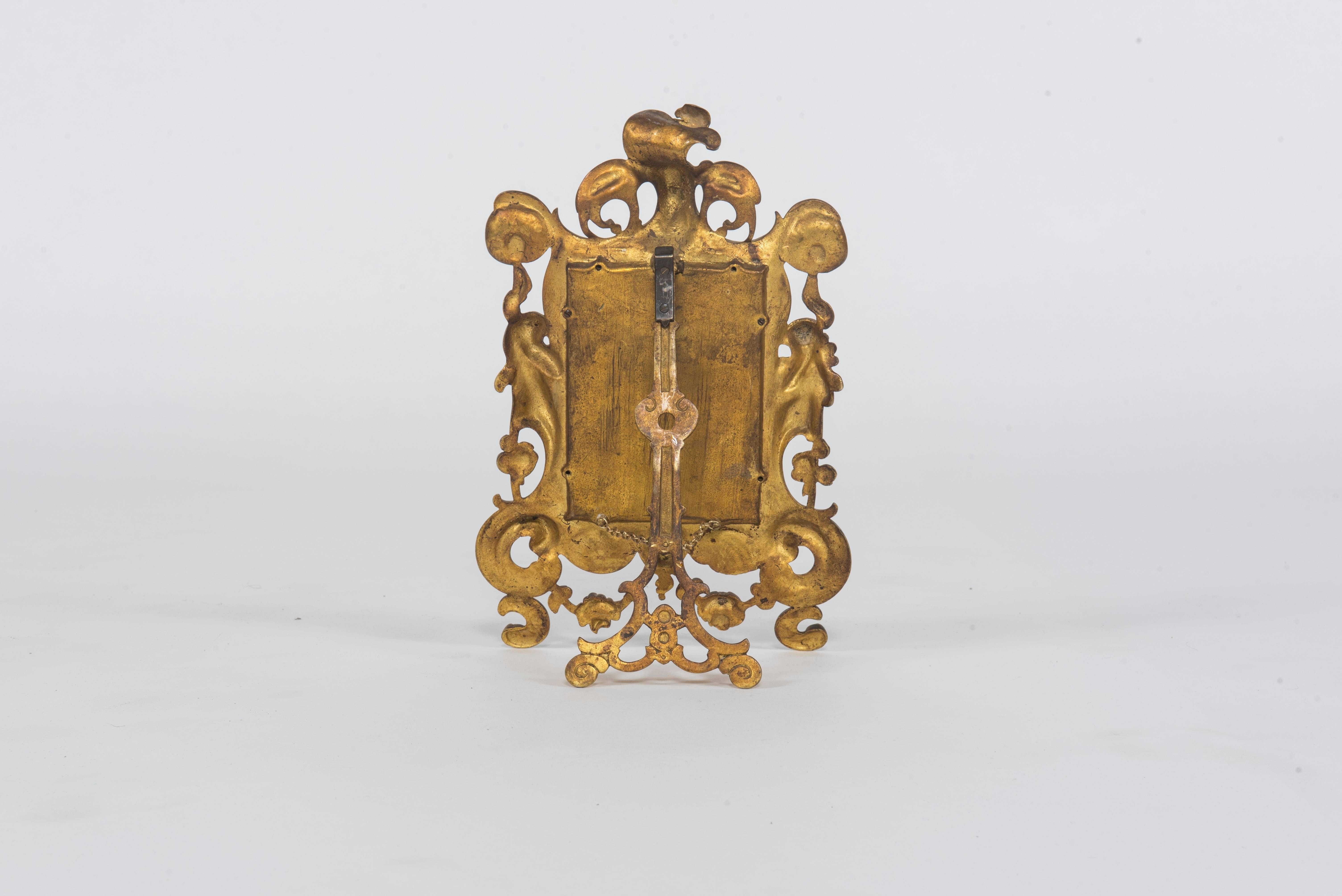 Pair of 19th Century French Louis XV Style Gilt Bronze Picture Frames 1
