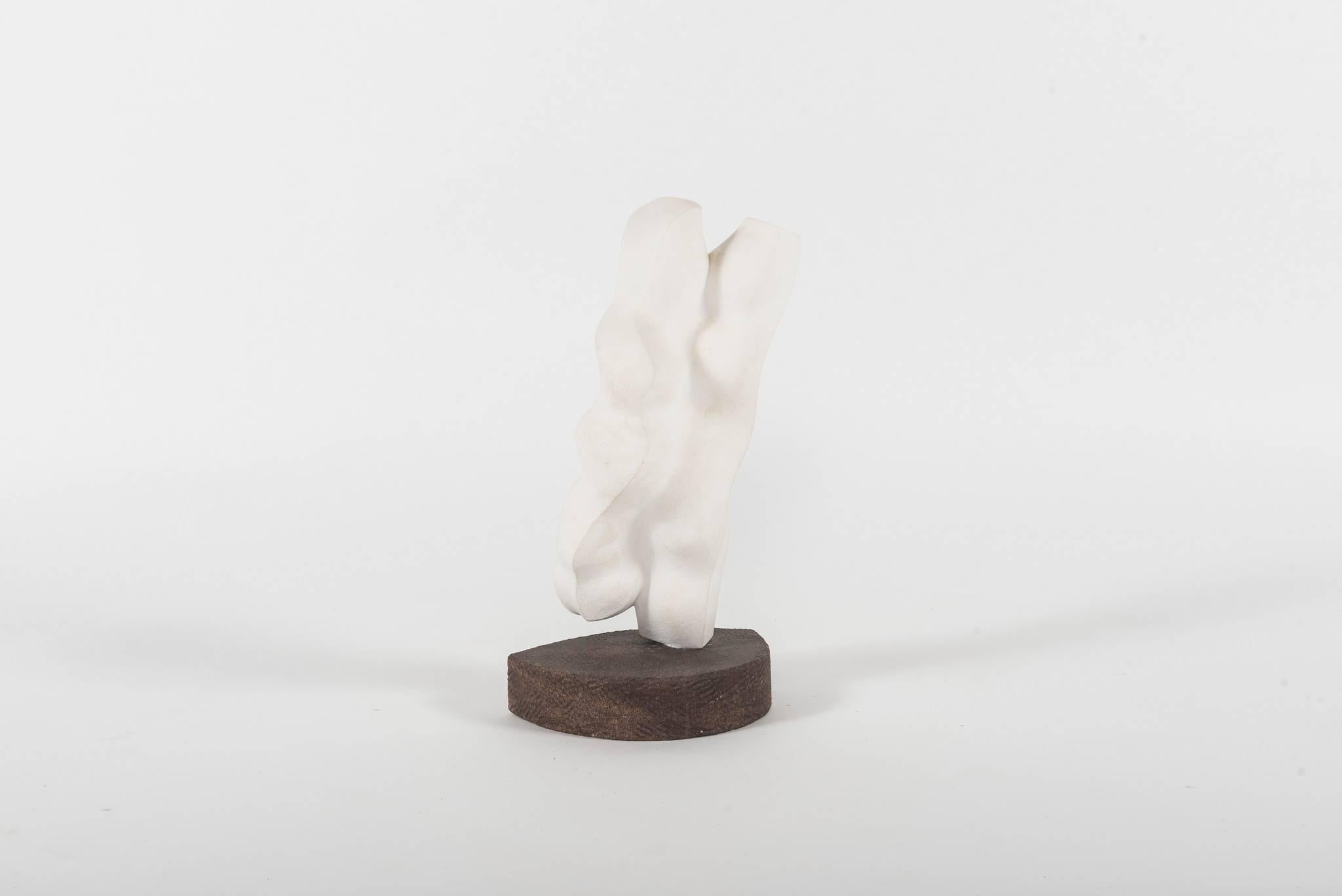 Modern White Biomorphic Abstract Sculpture