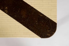 Karl Springer Style Tessellated Bone and Coconut Shell Cocktail Table