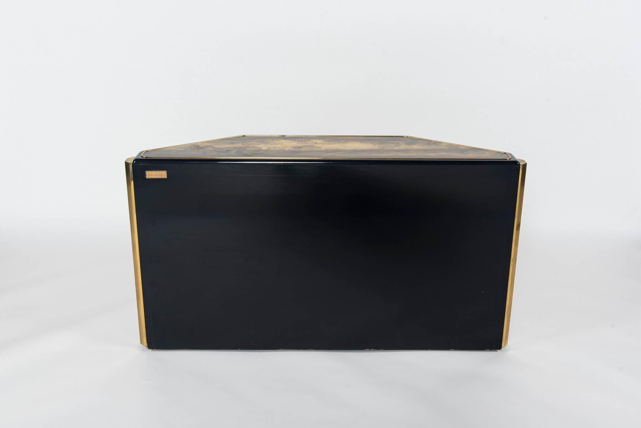 Etched Brass Mastercraft Cabinet by Bernhard Rohne 1