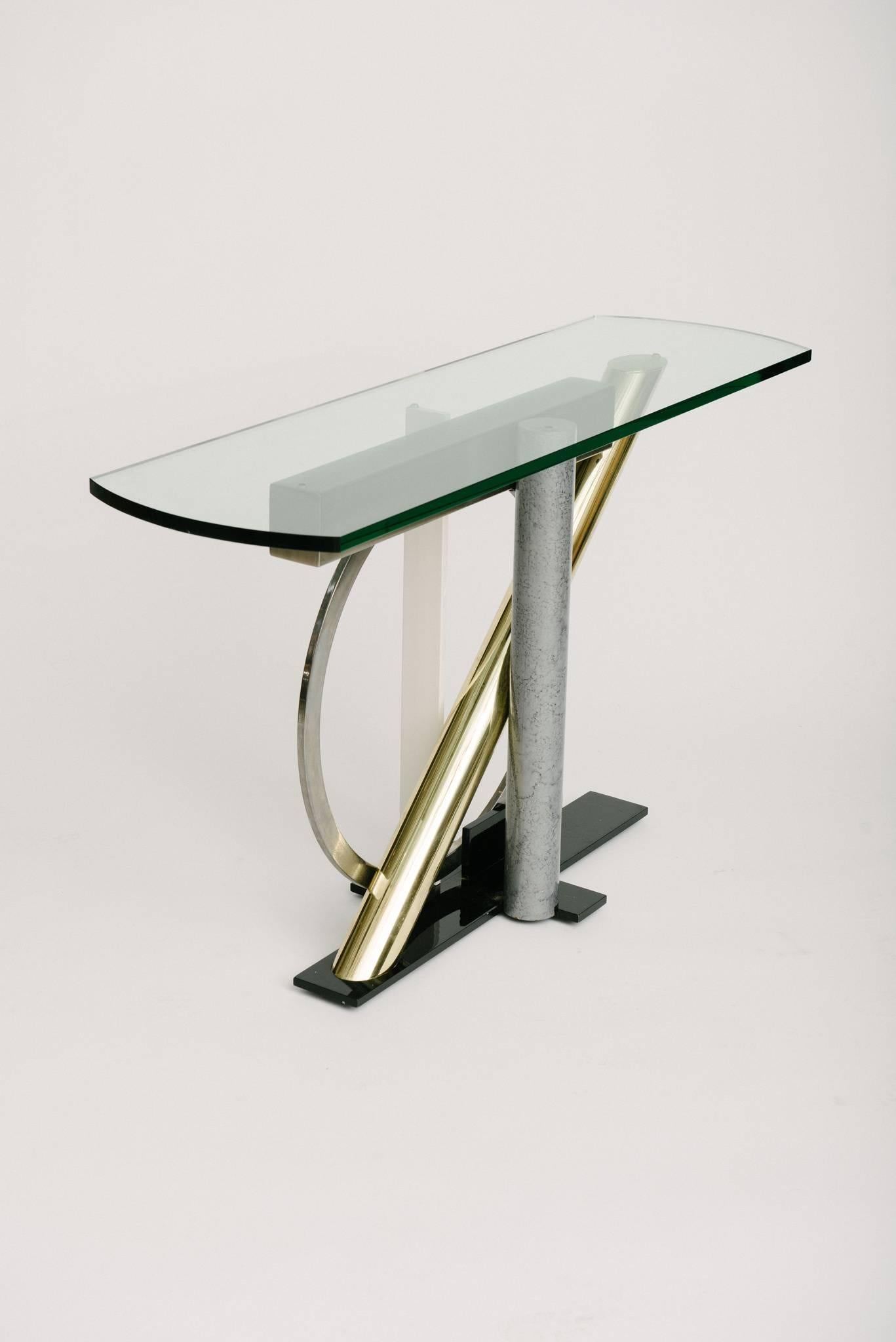 20th Century Vintage Geometric Console Table by Kaizo Oto For Sale