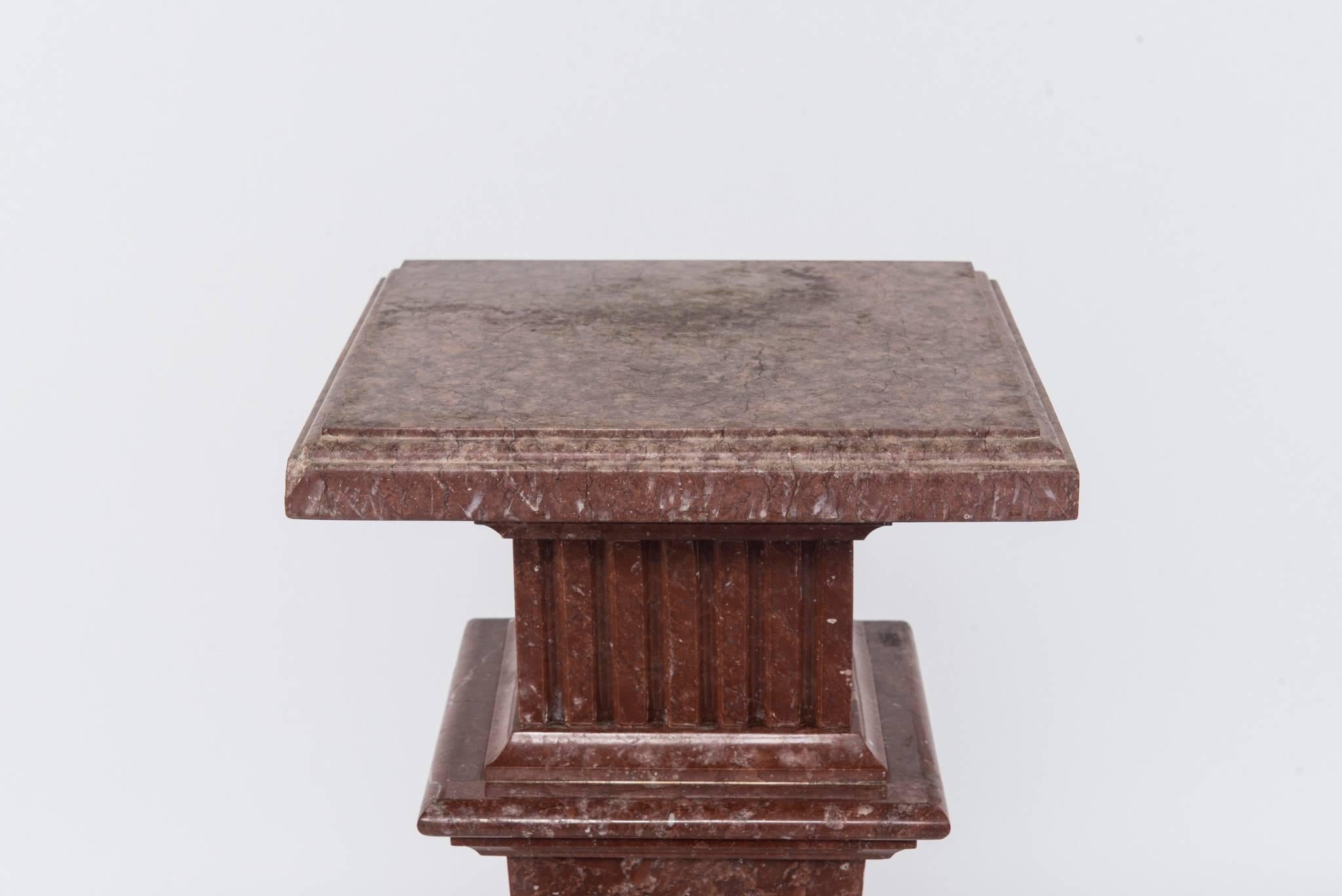 European Neoclassical Style Marble Pedestal For Sale