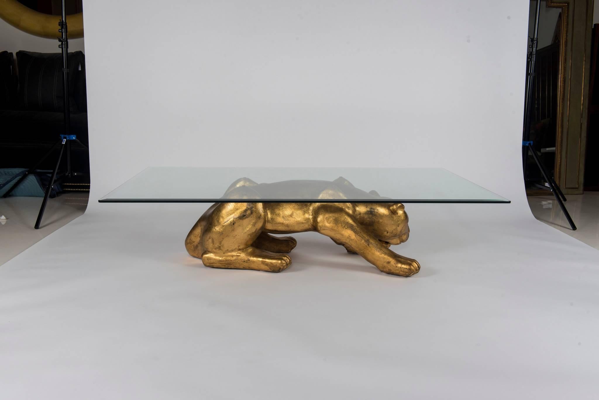 Gilt Panther Cocktail Table 2