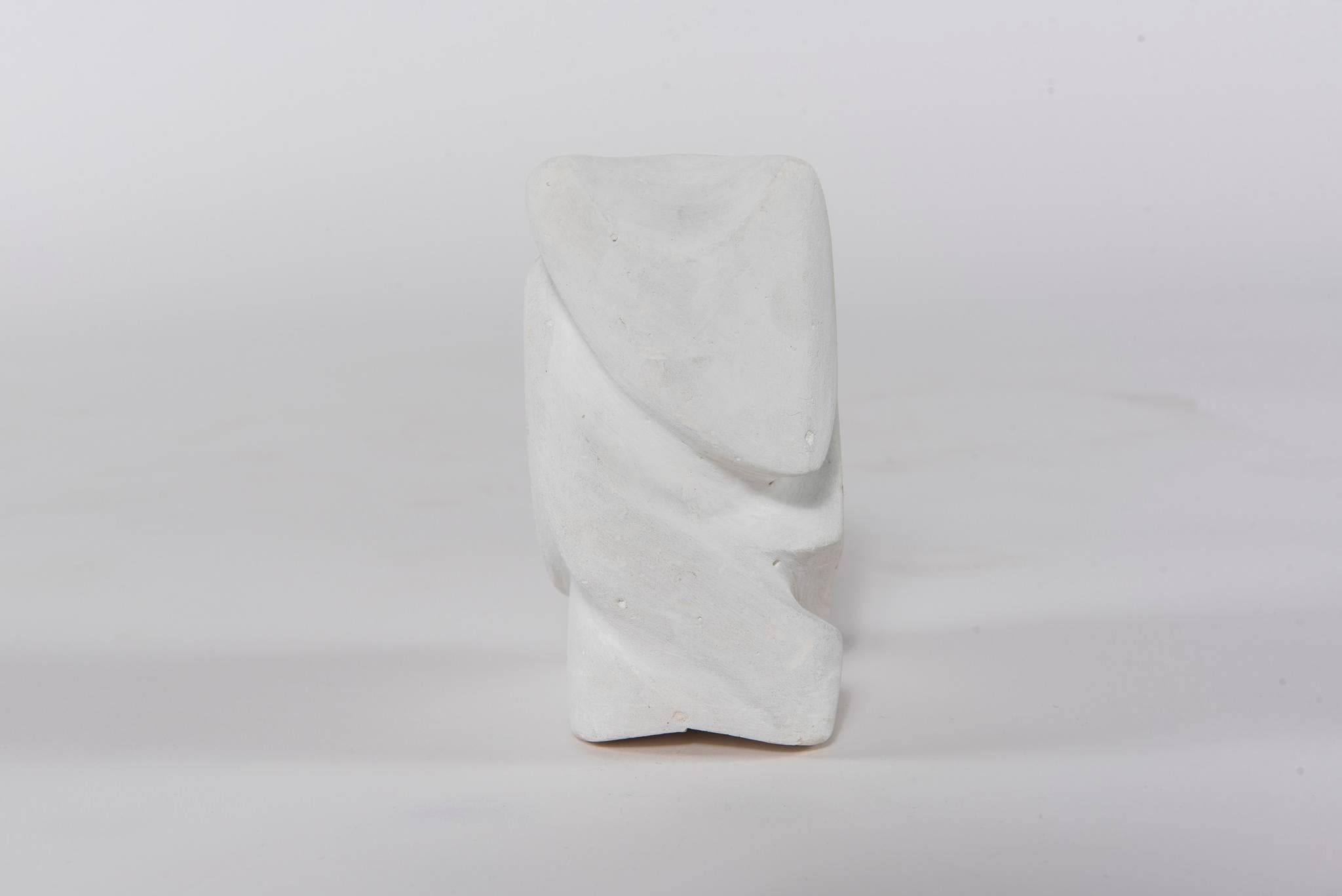 White Plaster Contemporary Sculpture In Good Condition In Houston, TX