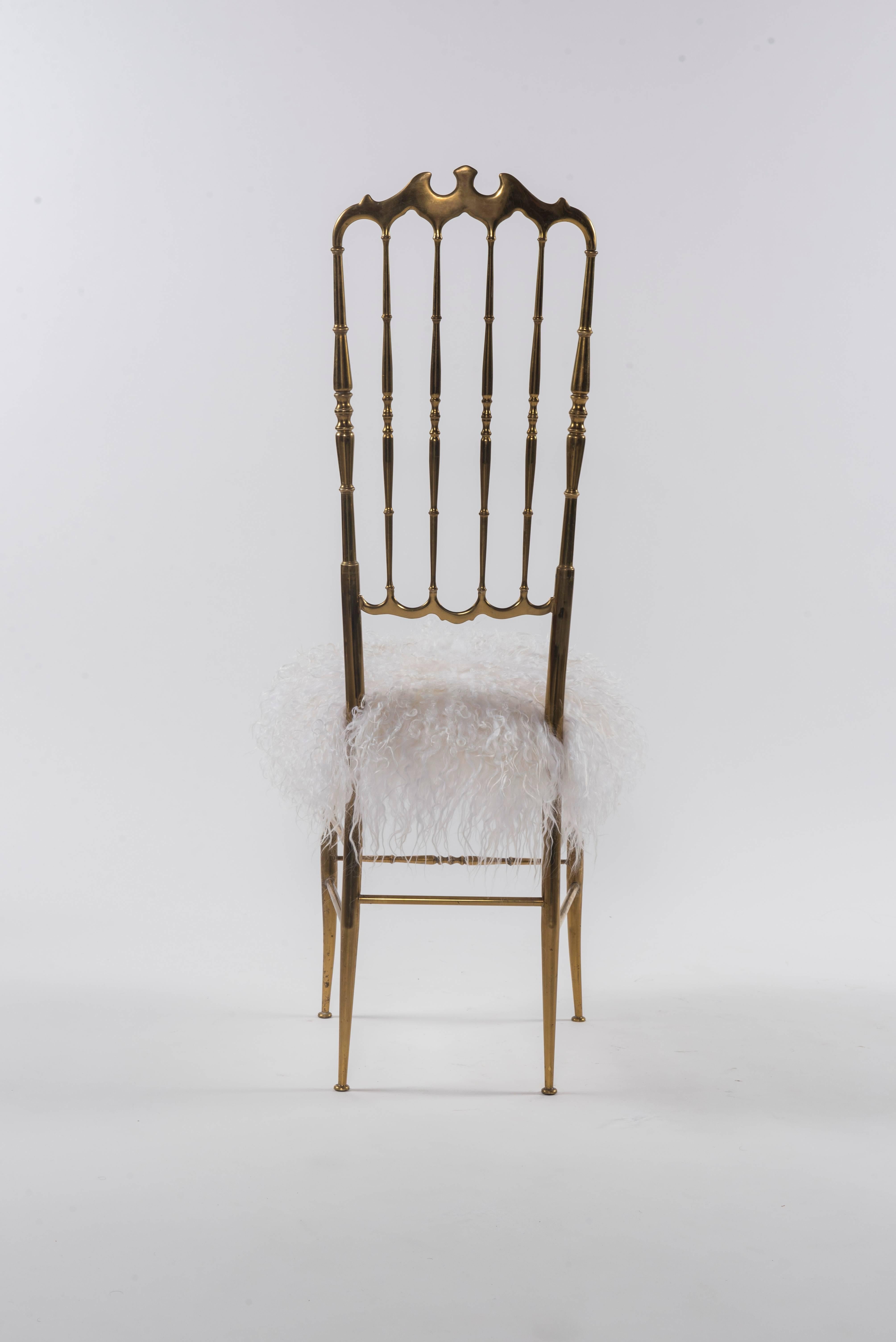 Modern Italian Brass Chiavari Chair 