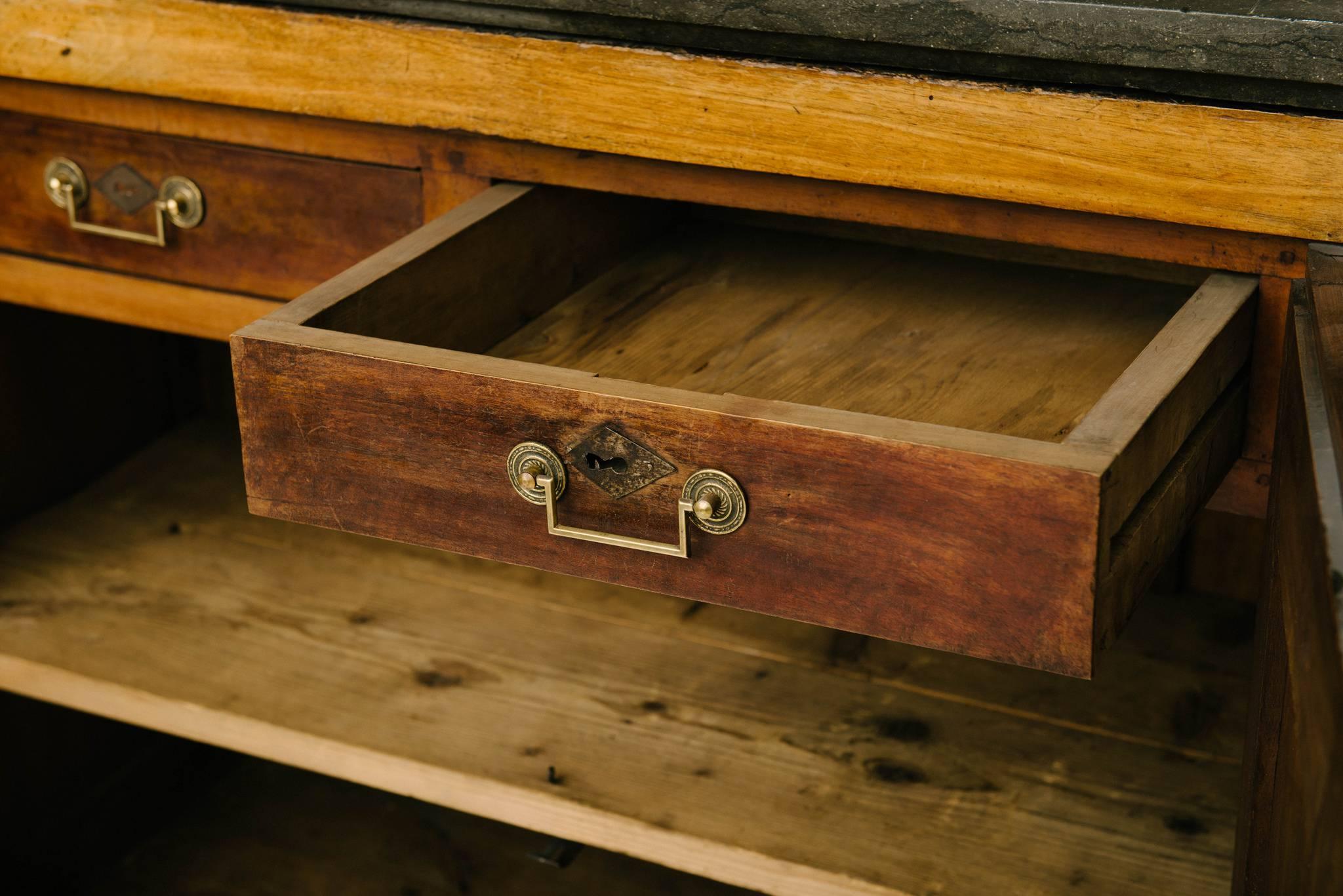 18th Century and Earlier 18th Century Louis XVI French Walnut Buffet For Sale