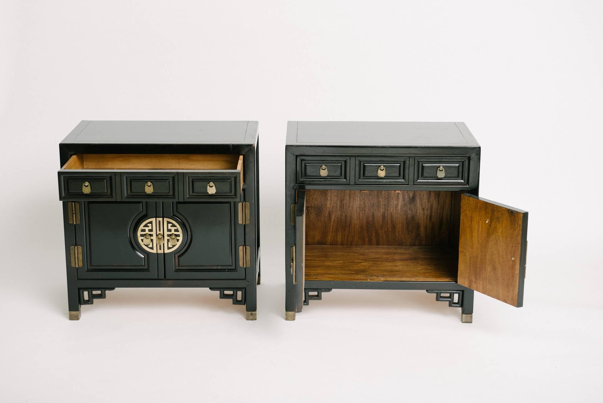 20th Century Pair of Chinese Chippendale Cabinets