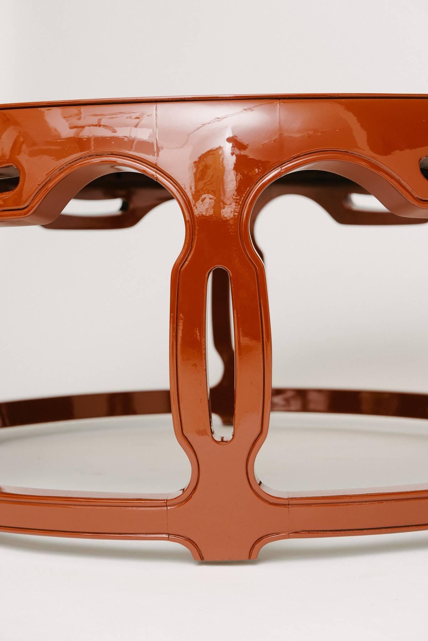 Ming Early 20th Century Chinese Lacquered Style Cocktail Table