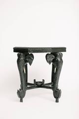 Early 20th Century Anglo-Indian Carved Elephant Table