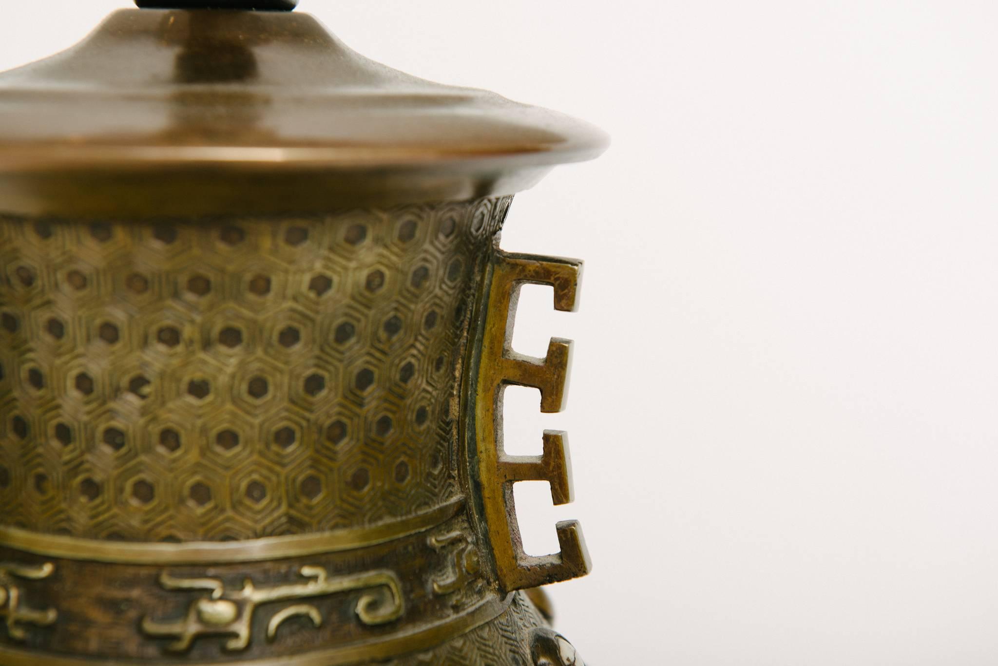 asian brass lamp