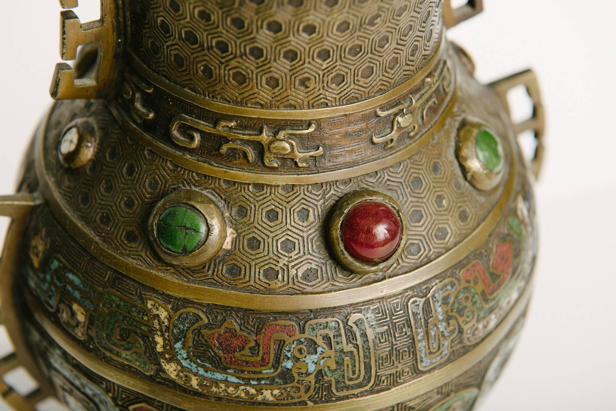 chinese brass lamp