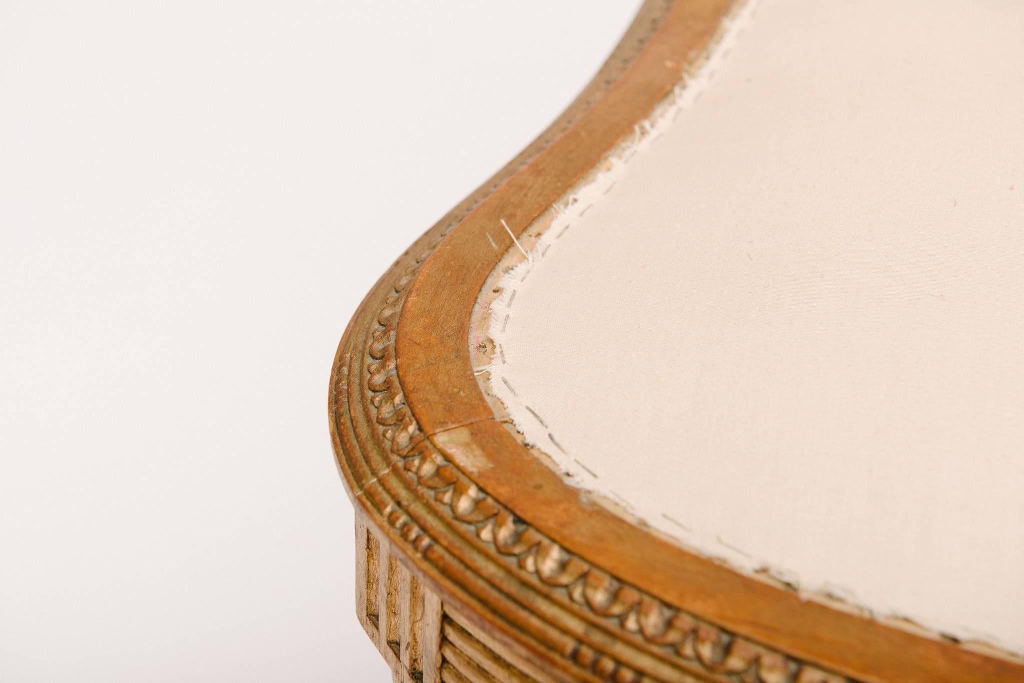 19th Century Neoclassical Style Giltwood Music Chair 3