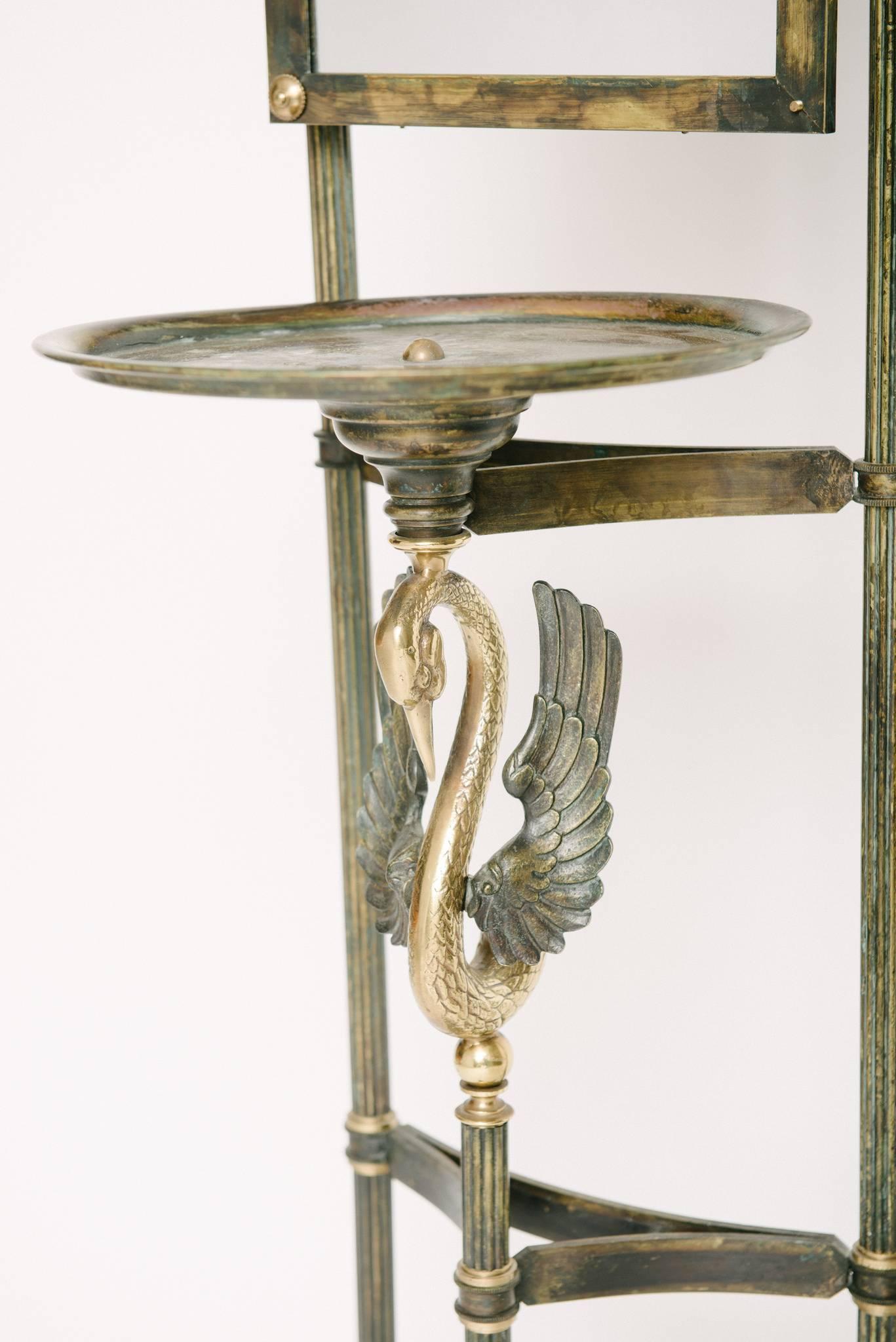 Neoclassical Style Brass Shaving Stand 2