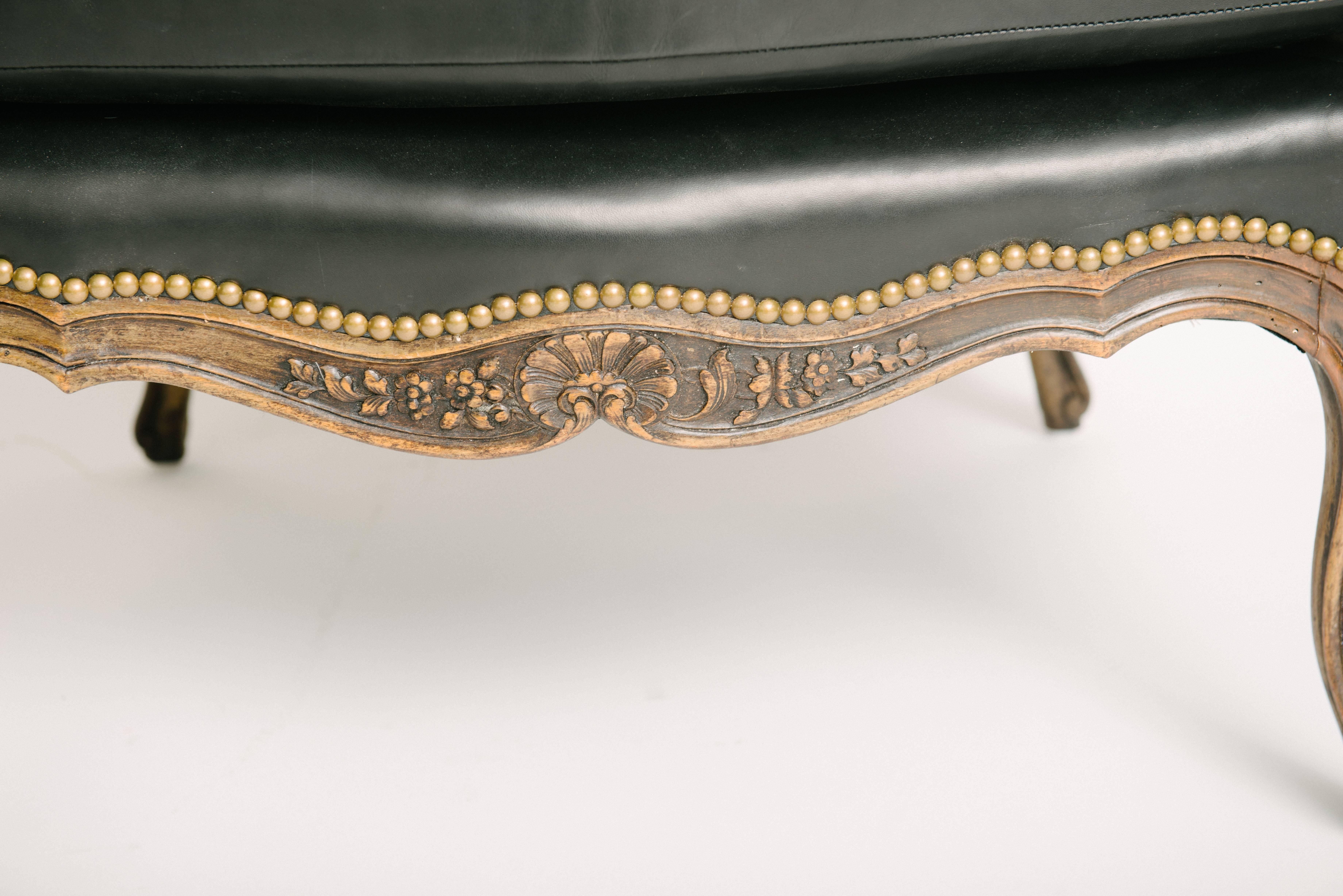 French 19th Century Louis XV Style En Confessional Chair