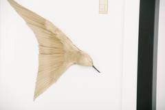 Antique French Millinery Aigrette Graphic Art, Golden Bird