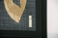 Antique French Millinery Aigrette Graphic Art, Dual Gold Wings