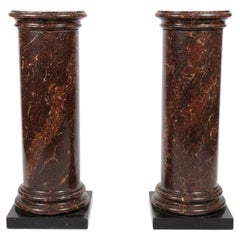 Pair 19th Century Scagliola Columns