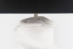 Plaster Serpent Table Lamp with Black Shade