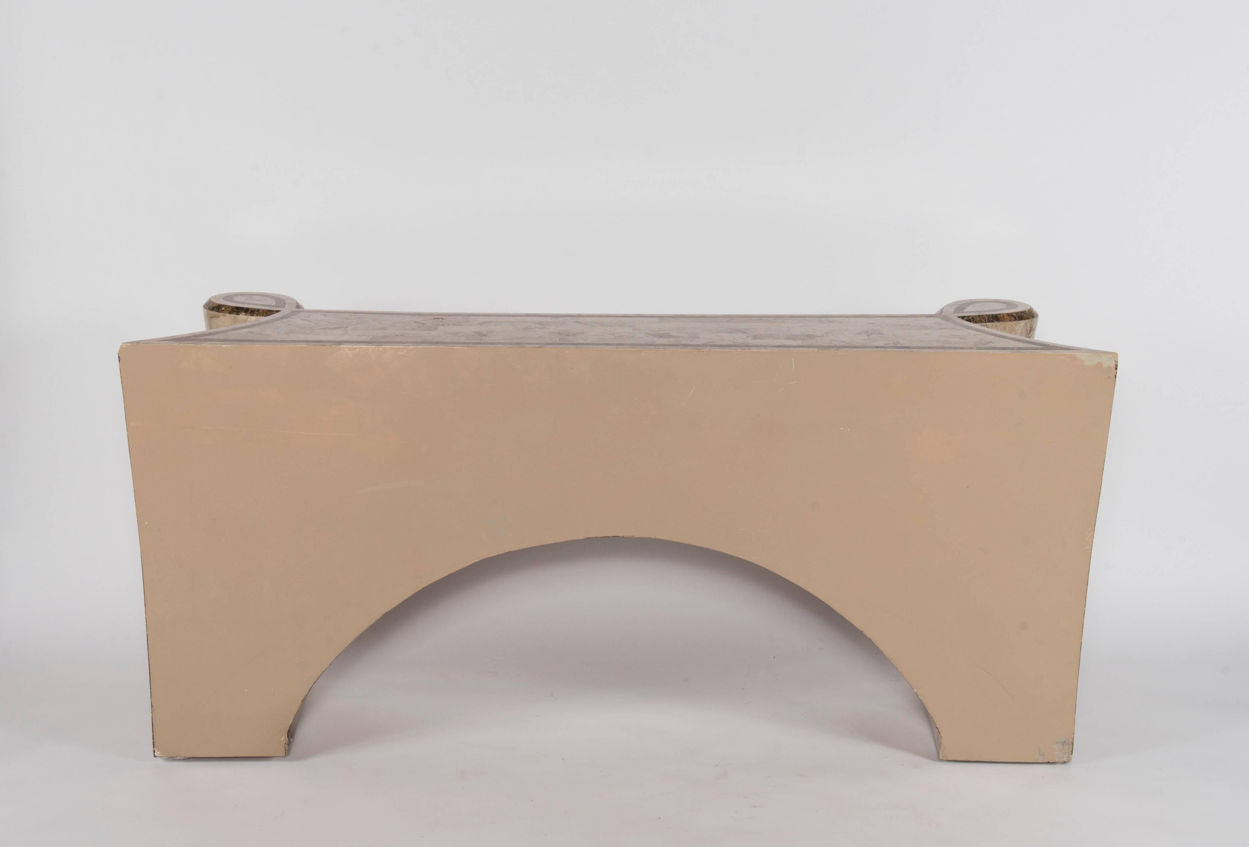 Tessellated Marble Console Table For Sale 2