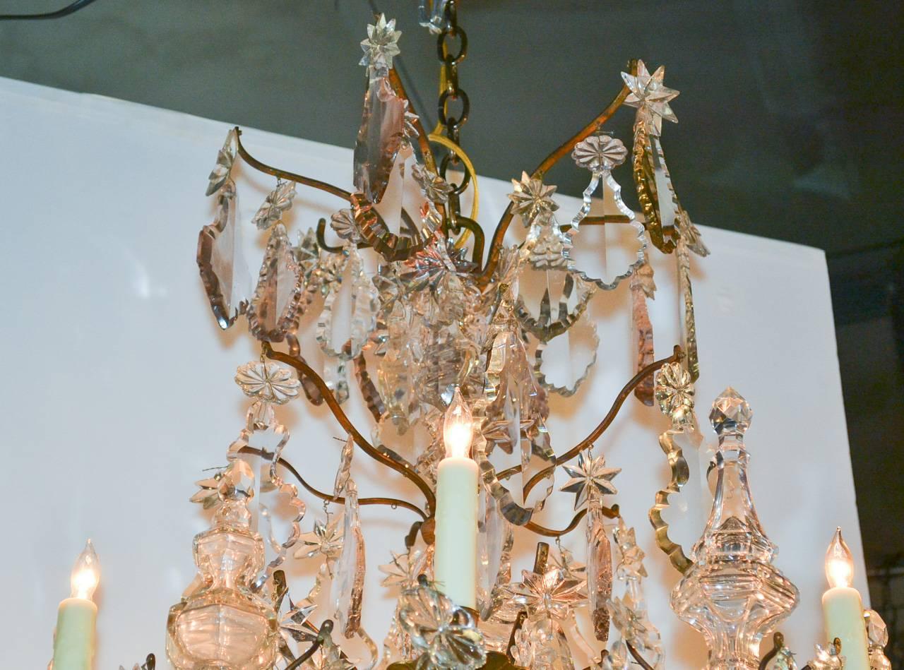 Nice Quality French Bronze and Crystal Chandelier 1