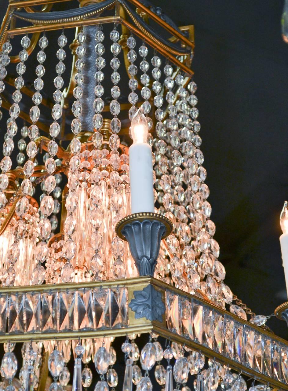 Bronze 19th Century French Neoclassical Chandelier