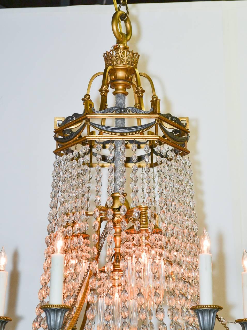 Gilt 19th Century French Neoclassical Chandelier