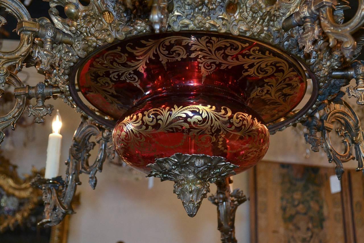 Rare 19th Century Belle Époque Chandelier In Good Condition In Dallas, TX