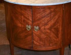19th Century Pair of French Neoclassical Demilune Servers
