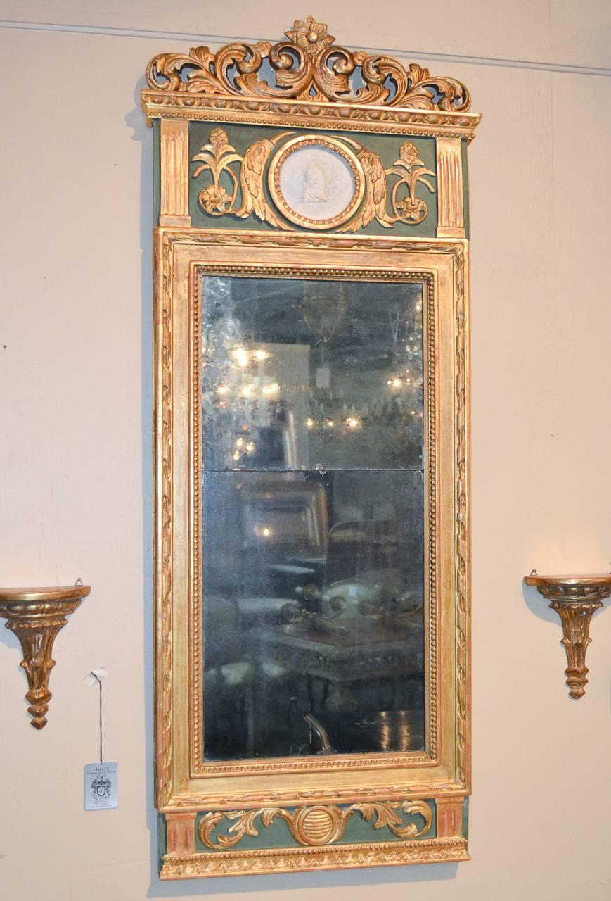 19th Century Swedish Carved Mirror 3