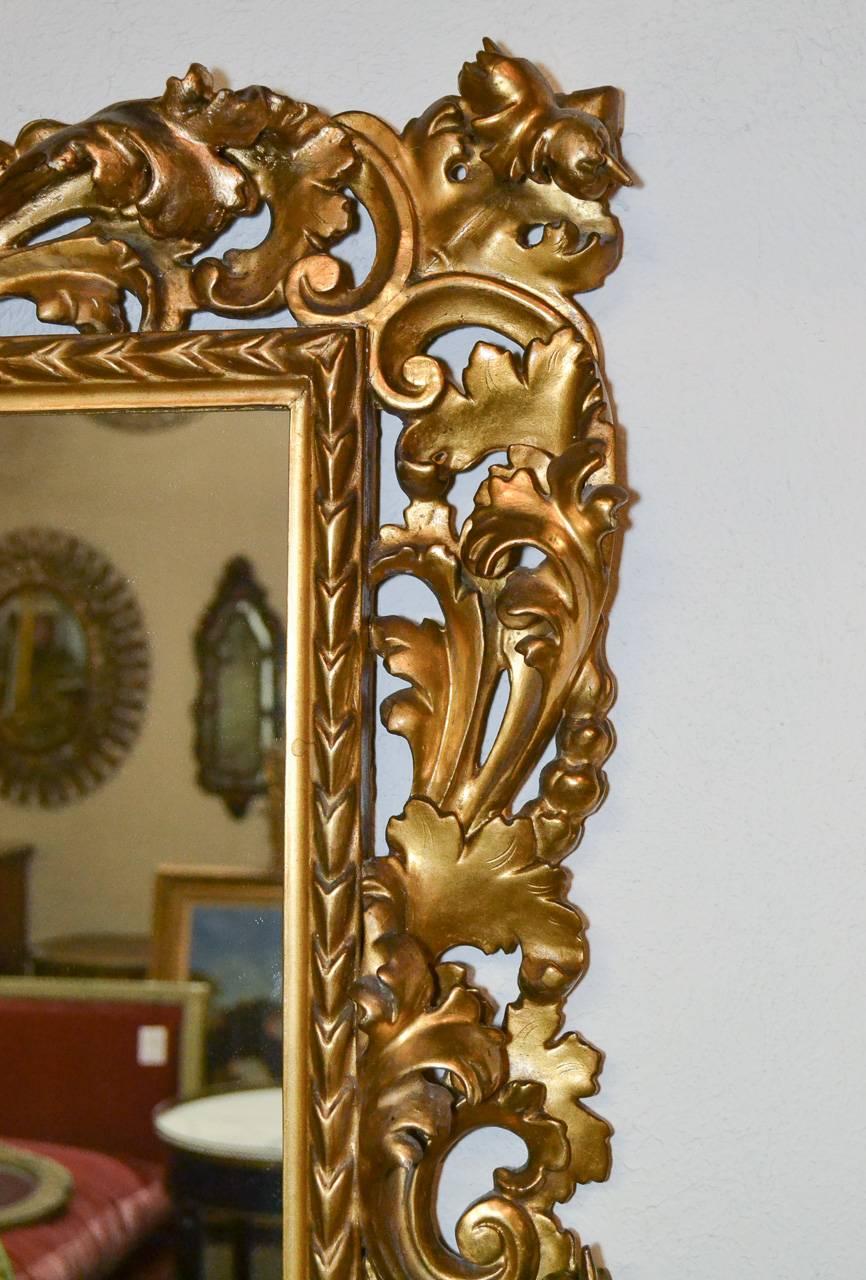 Superb 19th Century Pair of Italian Florentine Mirrors In Good Condition For Sale In Dallas, TX