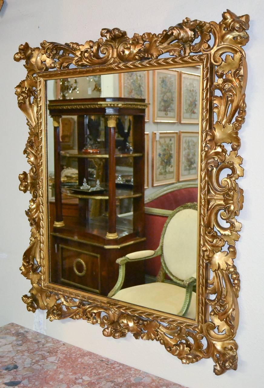 Superb 19th Century Pair of Italian Florentine Mirrors For Sale 4