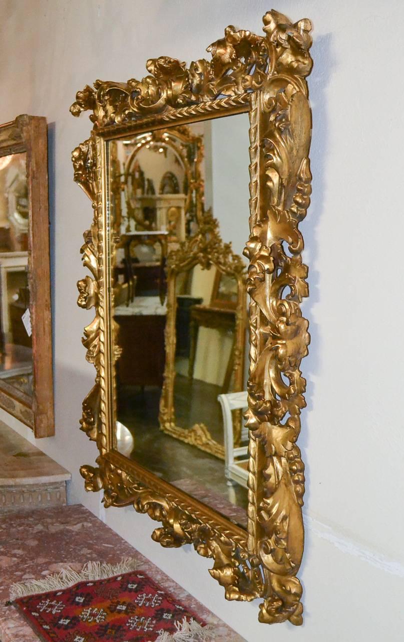 Superb 19th Century Pair of Italian Florentine Mirrors For Sale 2