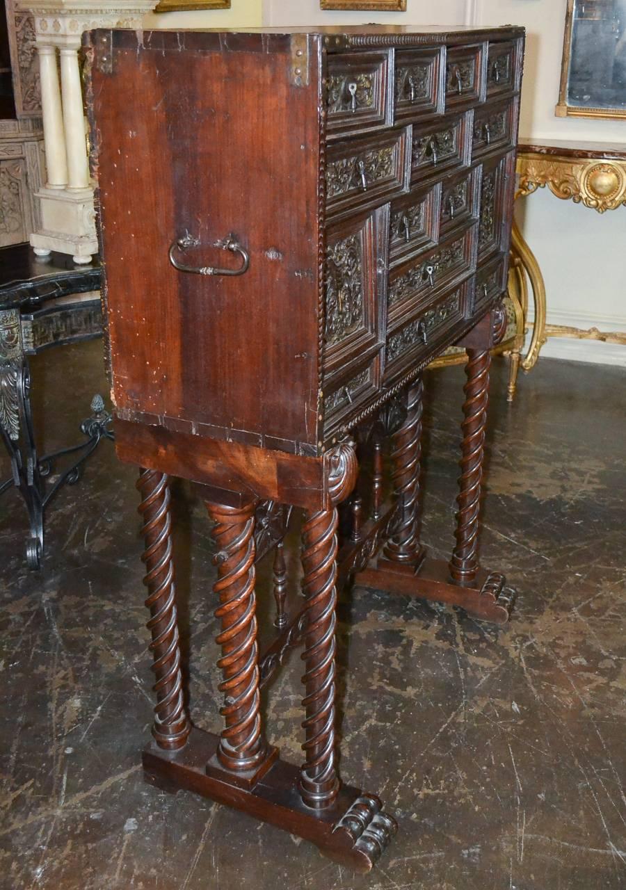 18th Century Spanish Carved Vargueno 3