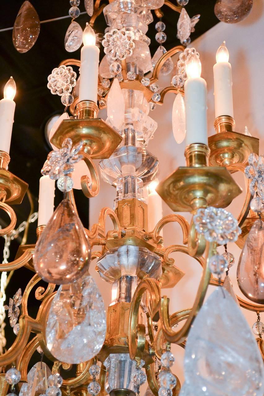 Fine 19th Century French Rock Crystal Chandelier For Sale 1