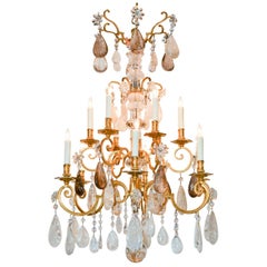 Antique Fine 19th Century French Rock Crystal Chandelier