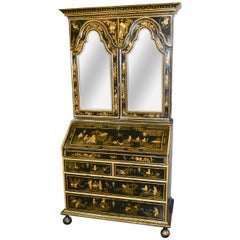 19th Century English Chinoiserie Secretary