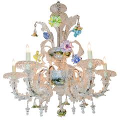 Delightful Antique Italian Murano Glass Chandelier 2
