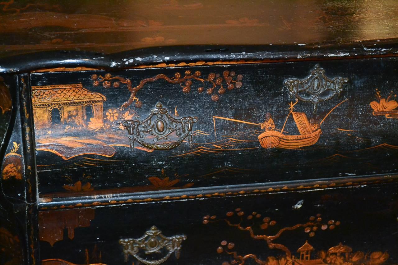 Hand-Painted 18th Century Dutch Chinoiserie Commode