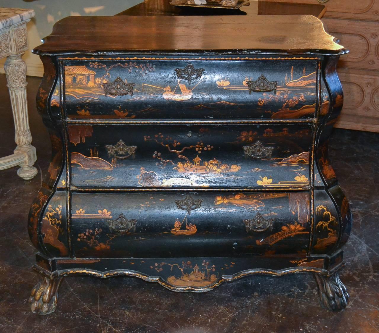 18th Century and Earlier 18th Century Dutch Chinoiserie Commode