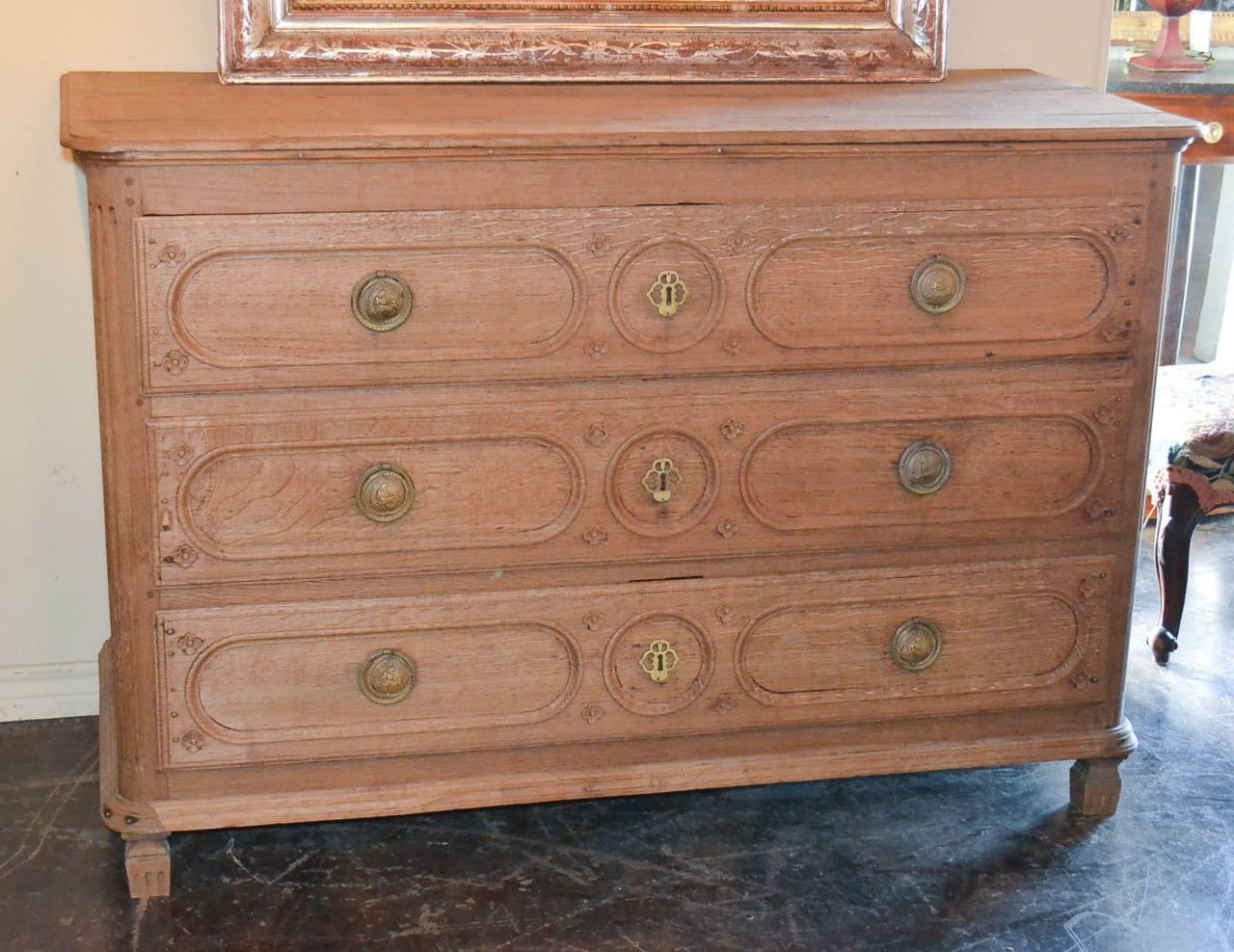 Bleached 18th Century French Louis XIII Commode