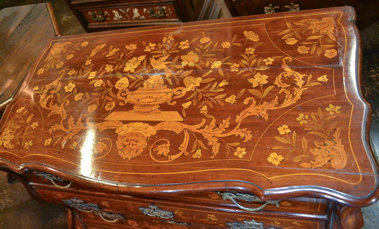 19th Century Dutch Marquetry Commode 1