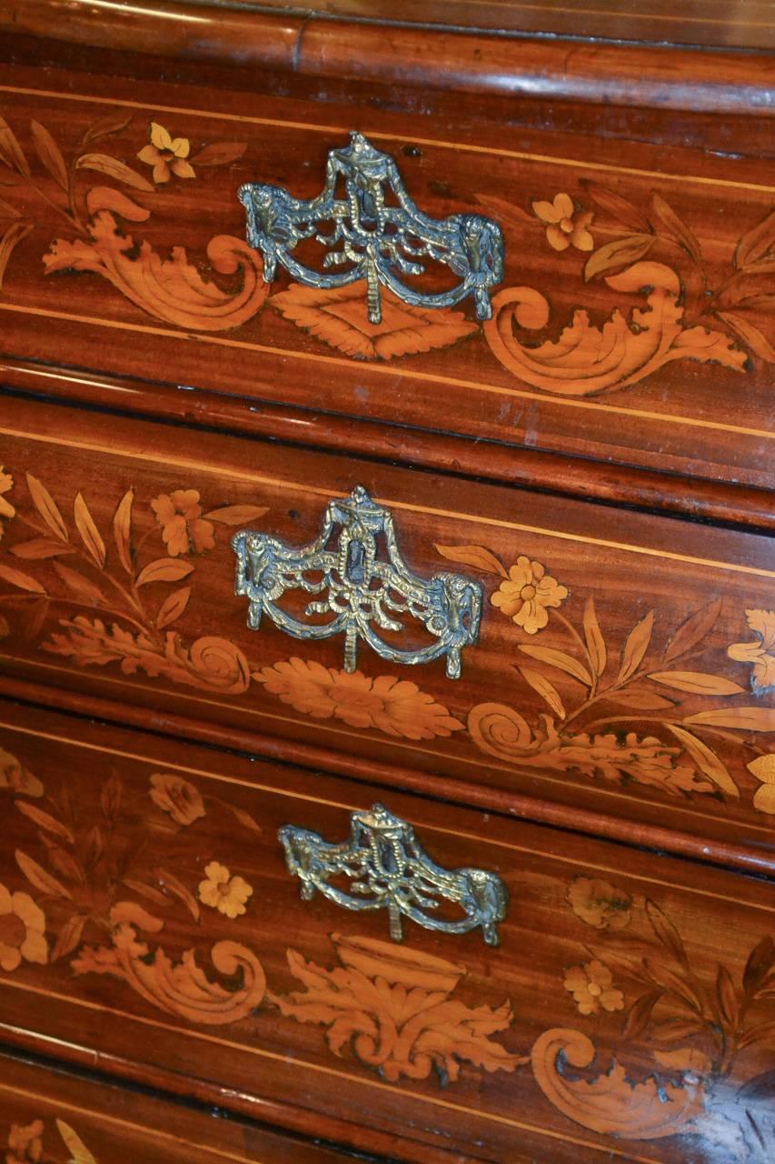 Inlay 19th Century Dutch Marquetry Commode