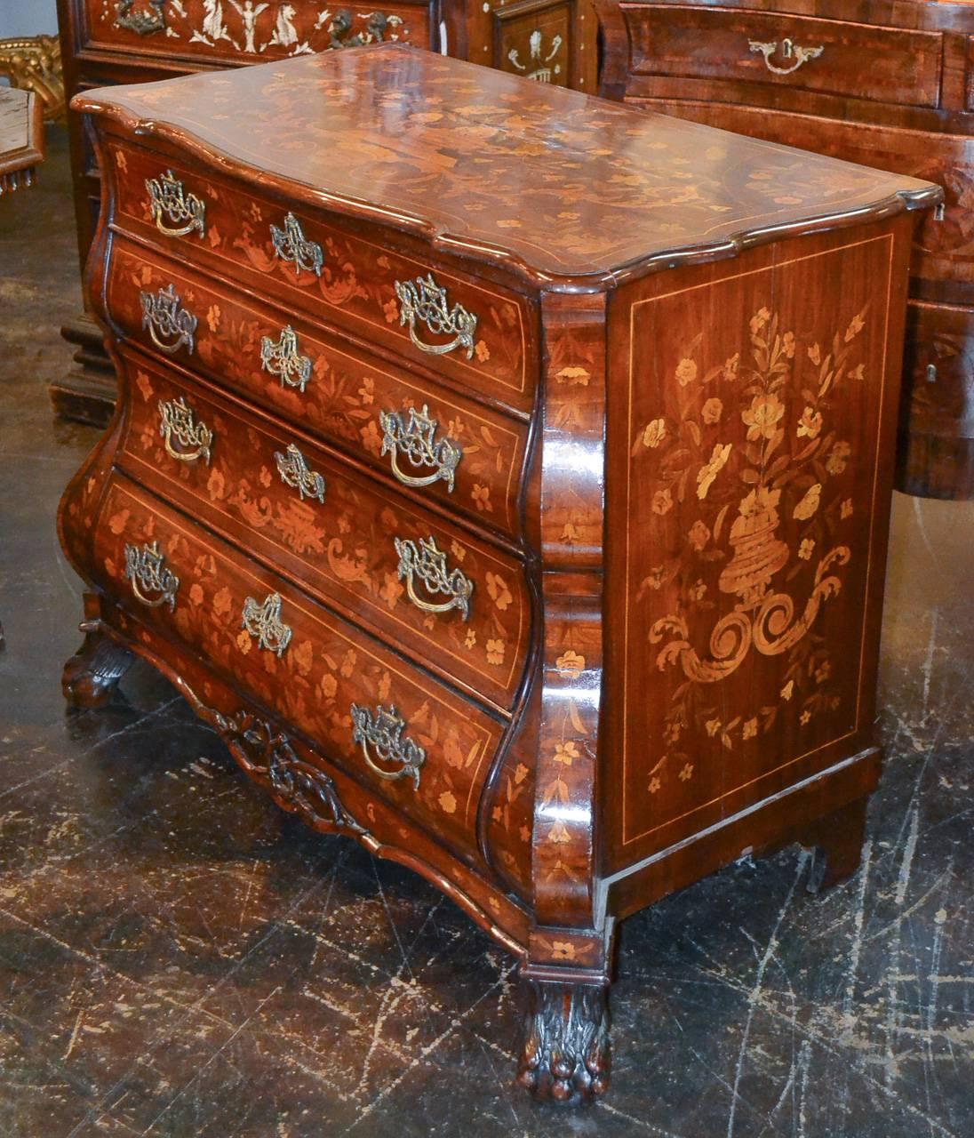 19th Century Dutch Marquetry Commode 3