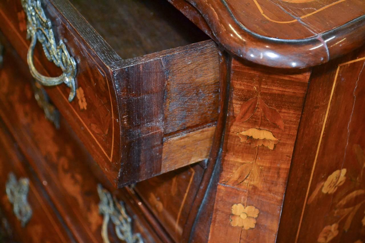 19th Century Dutch Marquetry Commode 4